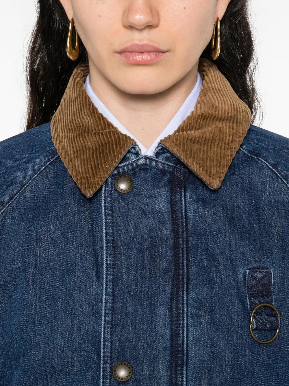 POLO RALPH LAUREN Denim Jacket with Corduroy Collar for Women - FW25