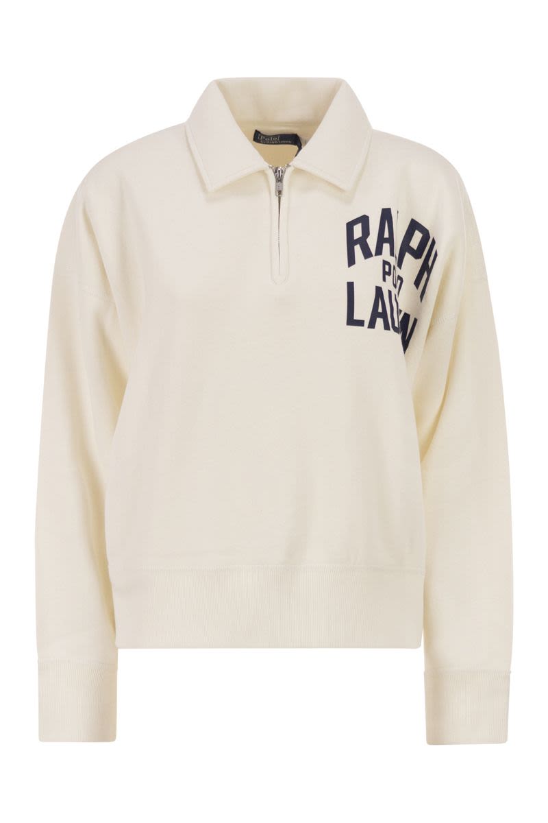POLO RALPH LAUREN Women's Half-Zip Sweatshirt with Logo