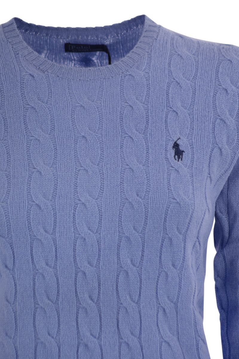 POLO RALPH LAUREN Plaited Wool and Cashmere Slim-Fit Crew-Neck Sweater