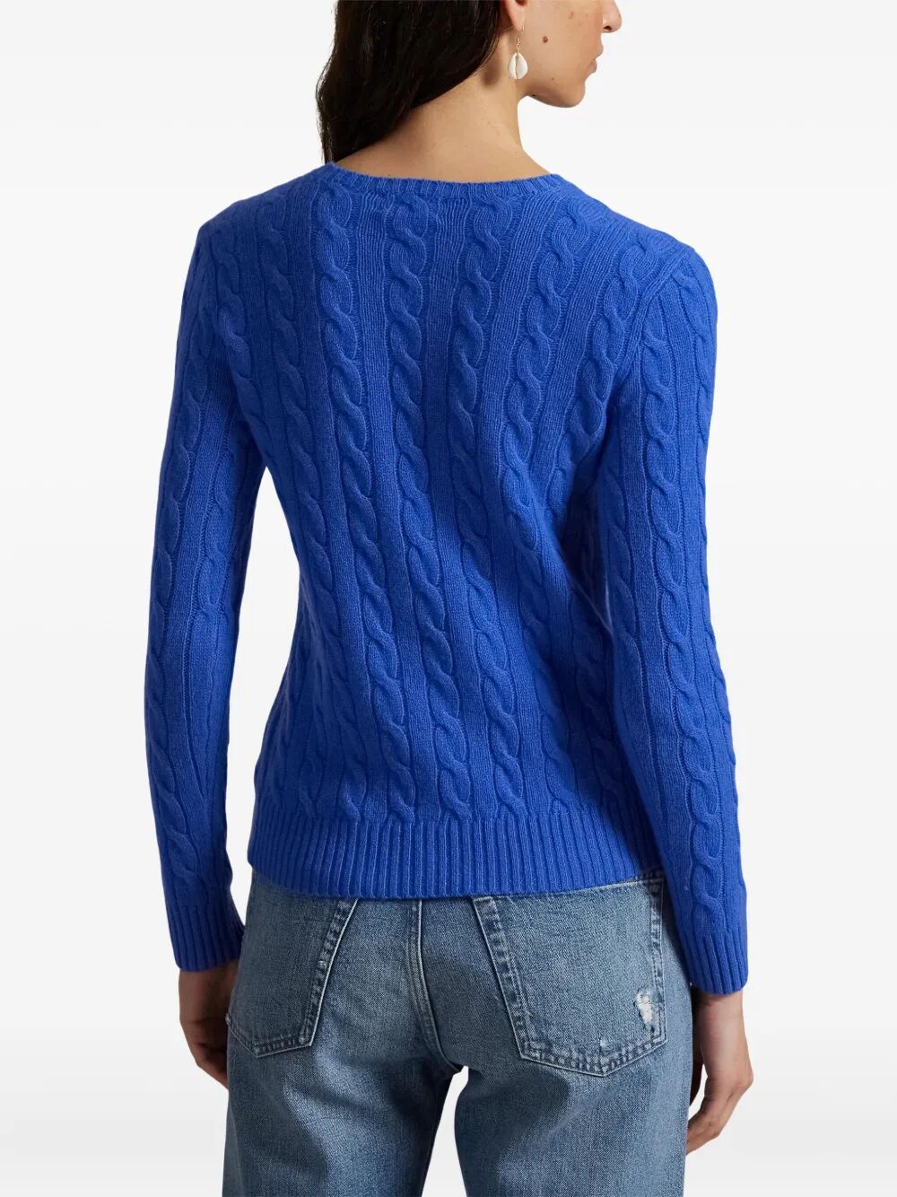 POLO RALPH LAUREN Women's Cable Wool and Cashmere Crewneck Jumper
