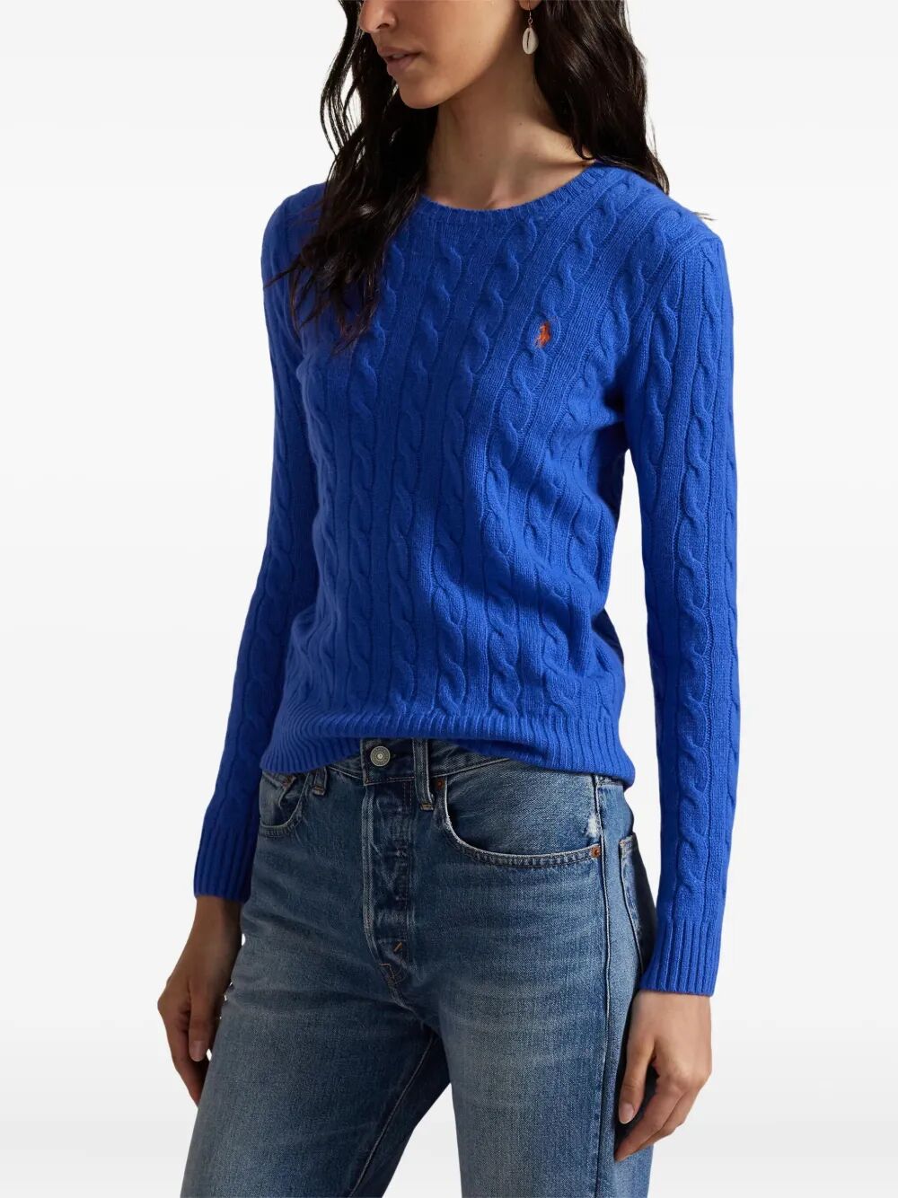 POLO RALPH LAUREN Women's Cable Wool and Cashmere Crewneck Jumper