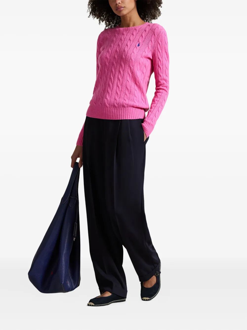 POLO RALPH LAUREN Cable Knit Wool and Cashmere Crewneck Jumper