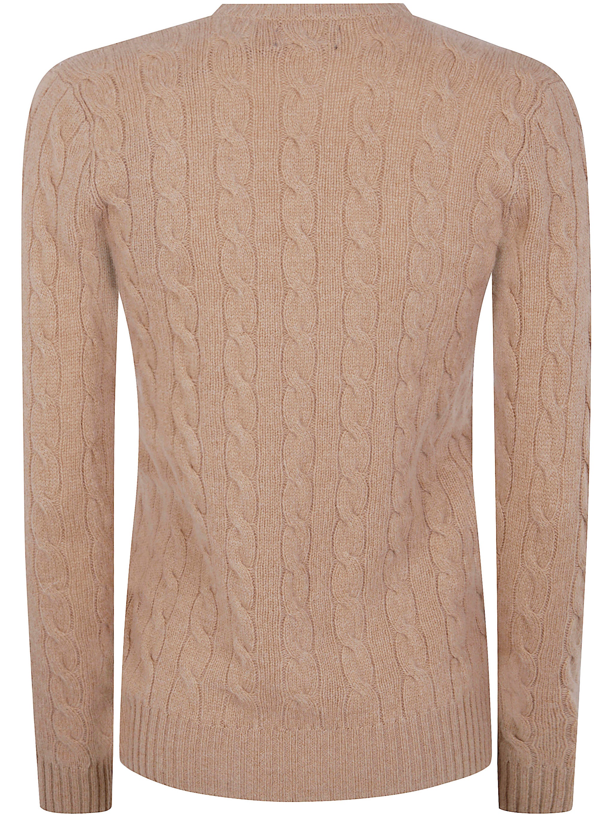 POLO RALPH LAUREN V-Neck Cable Knit Sweater for Women