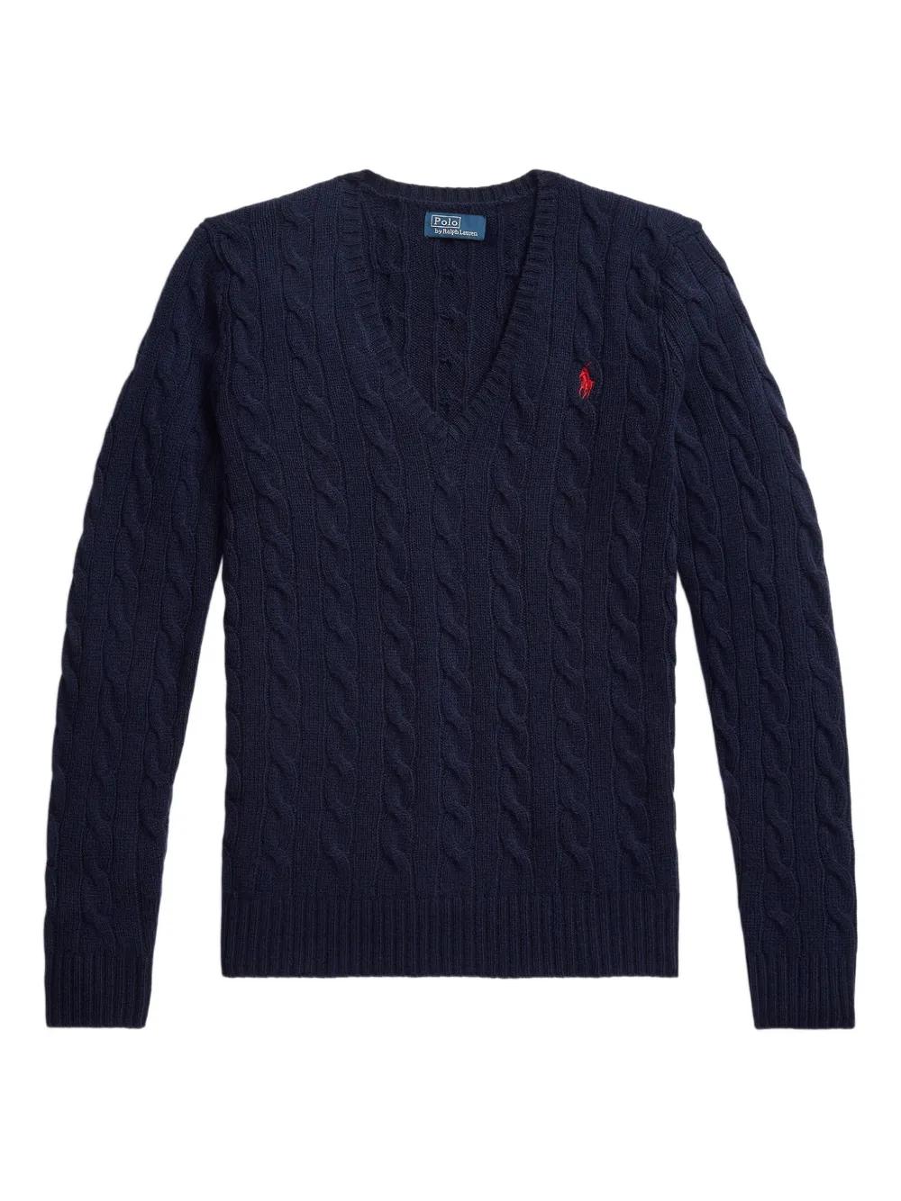 POLO RALPH LAUREN V-Neck Cable Knit Sweater