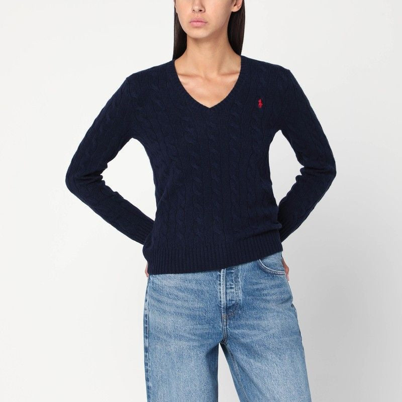 POLO RALPH LAUREN Cable-Knit V-Neck Sweater for Women