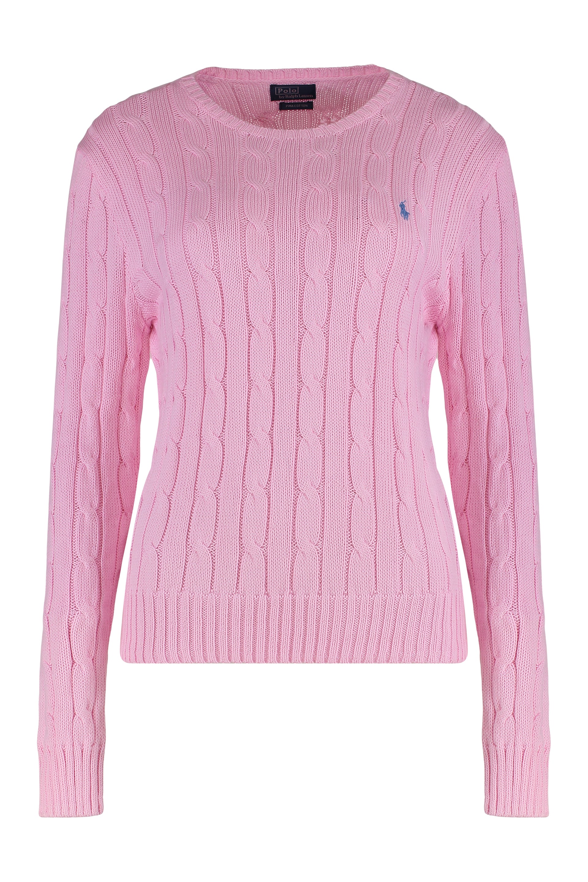 POLO RALPH LAUREN Slim Fit Cable-Knit Cotton Crewneck Jumper
