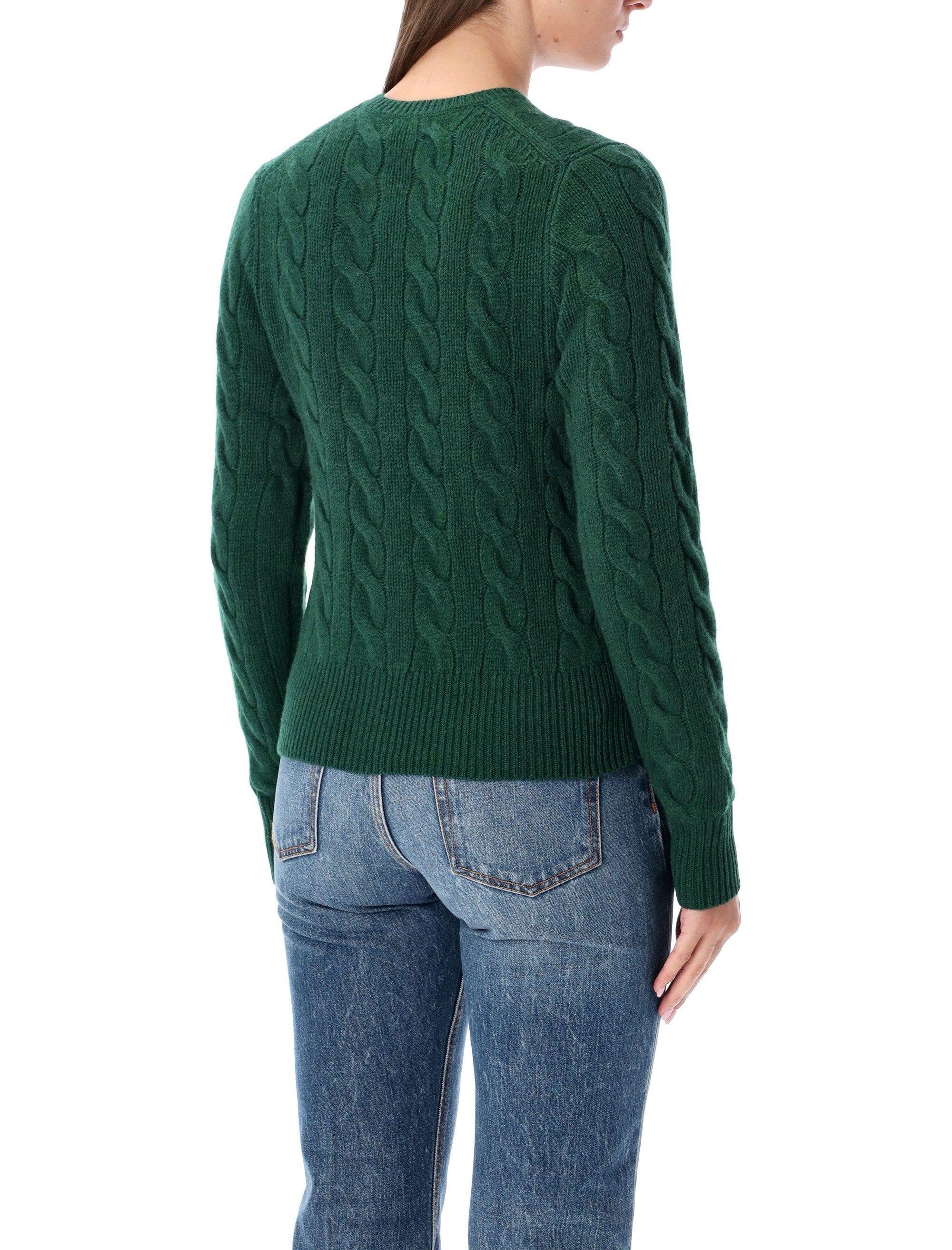 POLO RALPH LAUREN Women's Cable-Knit Wool-Cashmere Cardigan - Size S
