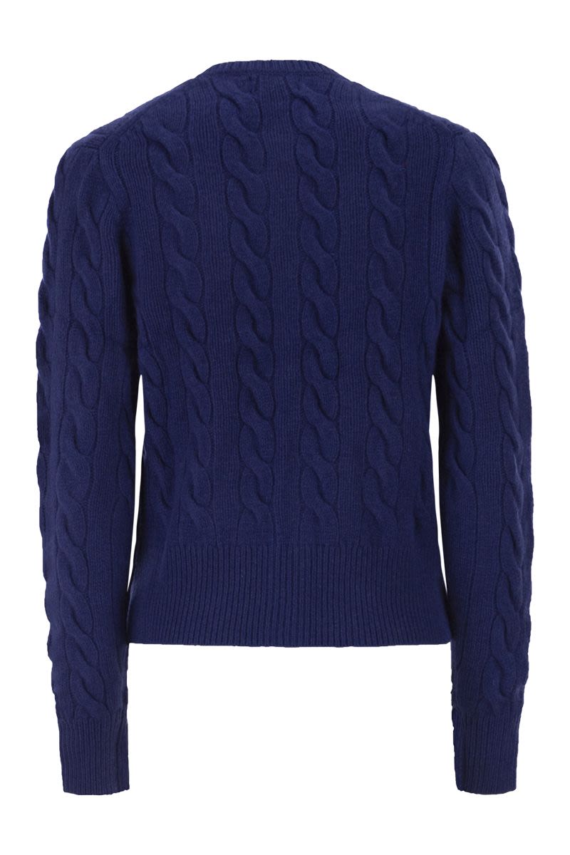POLO RALPH LAUREN Wool and Cashmere Cable Knit Cardigan