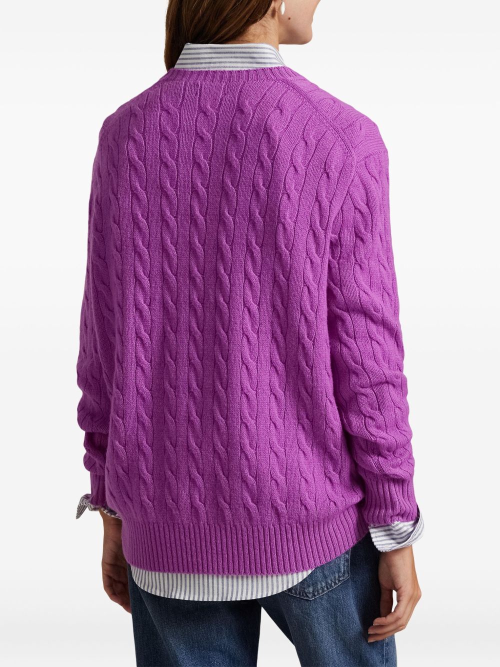 RALPH LAUREN Cable-Knit Crewneck Sweater for Women