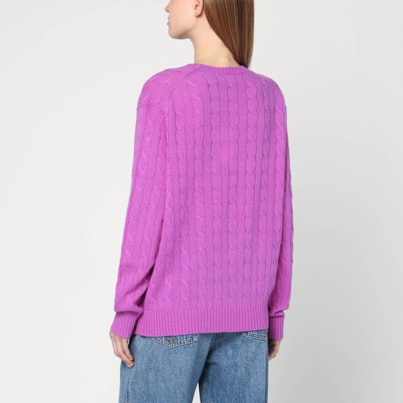 POLO RALPH LAUREN Cable-Knit Crew Neck Sweater in Wool and Cashmere