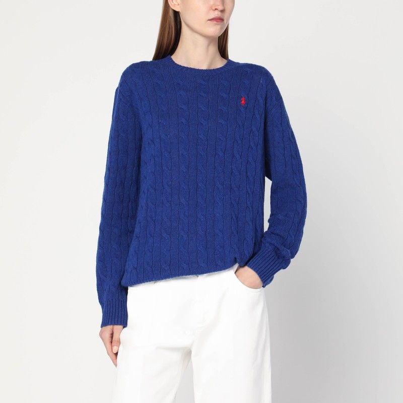 POLO RALPH LAUREN Cable-Knit Crew Neck Sweater in Wool and Cashmere - Women's
