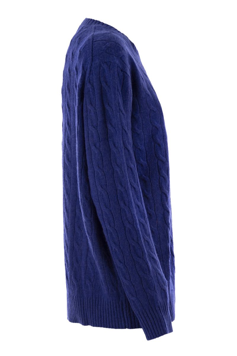 POLO RALPH LAUREN Plaited Wool and Cashmere Crew-Neck Sweater