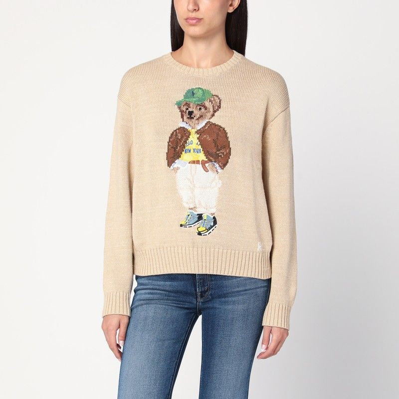 POLO RALPH LAUREN Cotton Polo Bear Crew Neck Sweater
