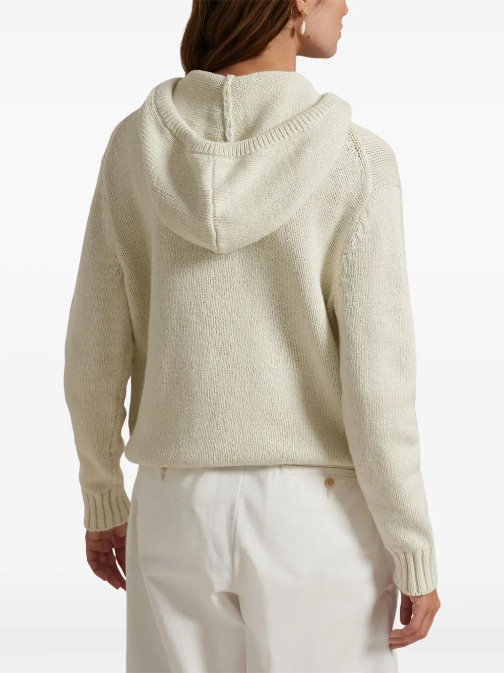 POLO RALPH LAUREN Knit Hoodie with Iconic Bear Design
