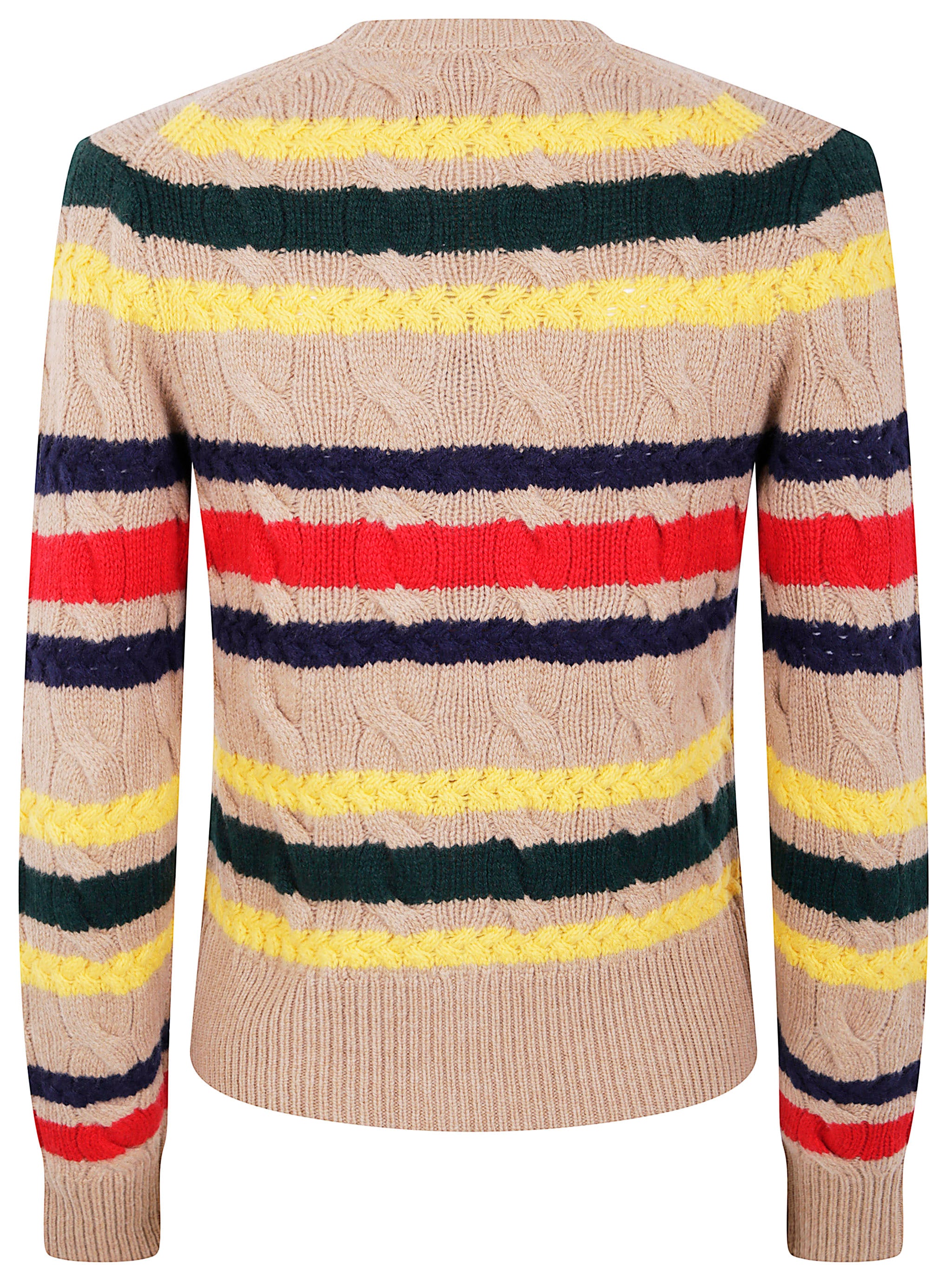 POLO RALPH LAUREN Women's Cable-Knit Striped-Pattern Cardigan