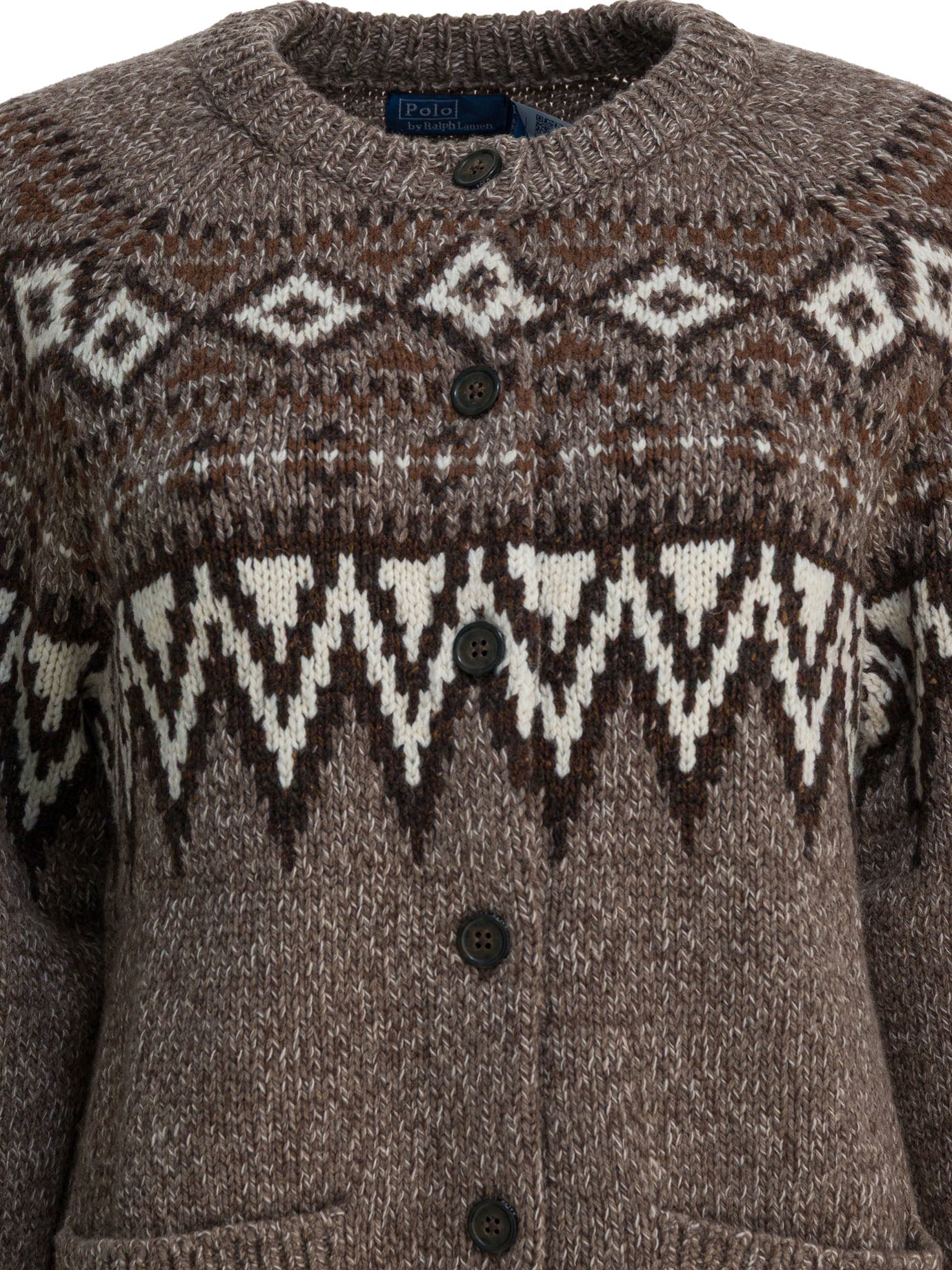 POLO RALPH LAUREN Wool Blend Fair Isle Cardigan - Oversized Fit