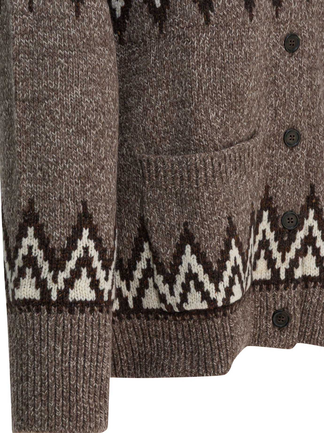 POLO RALPH LAUREN Wool Blend Fair Isle Cardigan - Oversized Fit