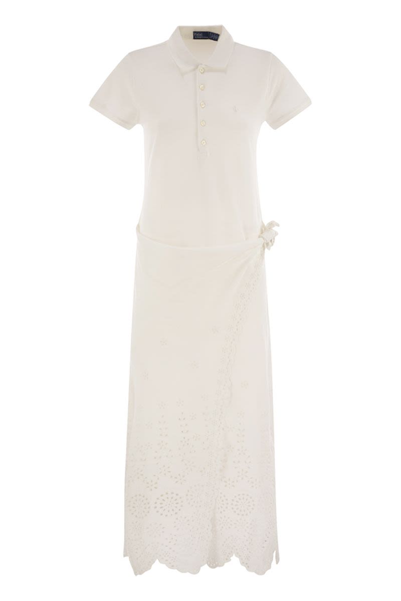 POLO RALPH LAUREN Openwork Pique Polo Shirt Dress