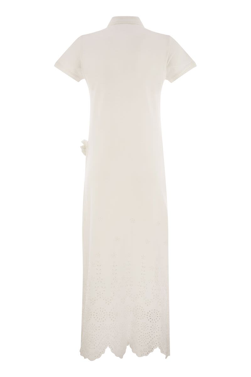 POLO RALPH LAUREN Openwork Pique Polo Shirt Dress