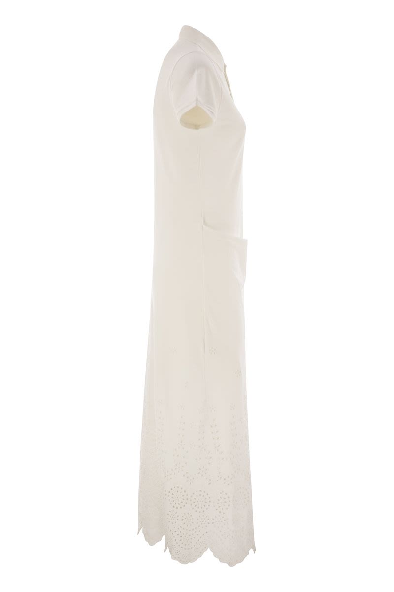 POLO RALPH LAUREN Openwork Pique Polo Shirt Dress