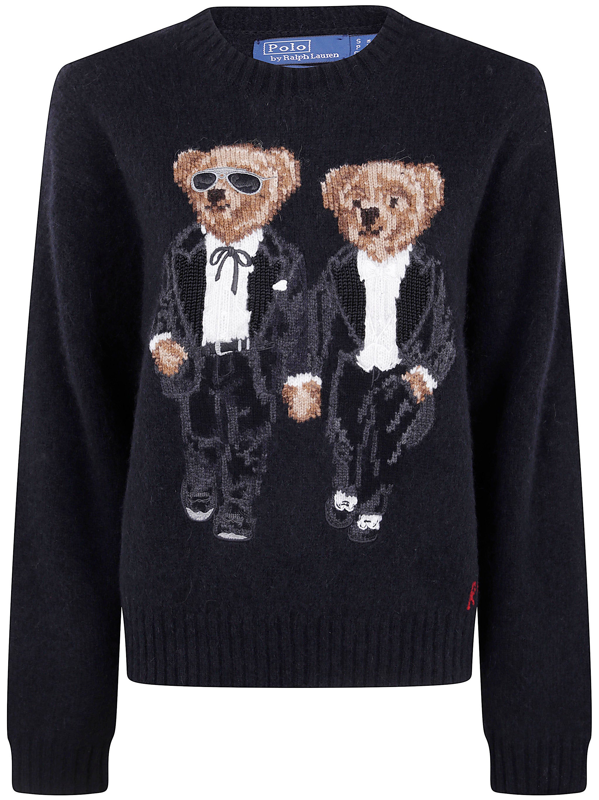 POLO RALPH LAUREN Round Neck Holiday 2025 Bear Sweater for Women