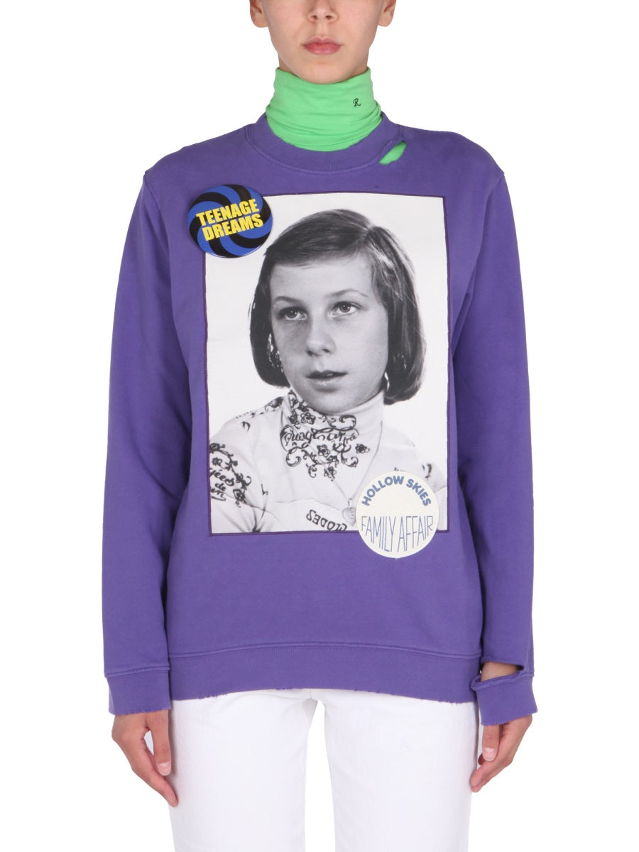 RAF SIMONS Teenage Dreams Mini Crew Neck Sweatshirt