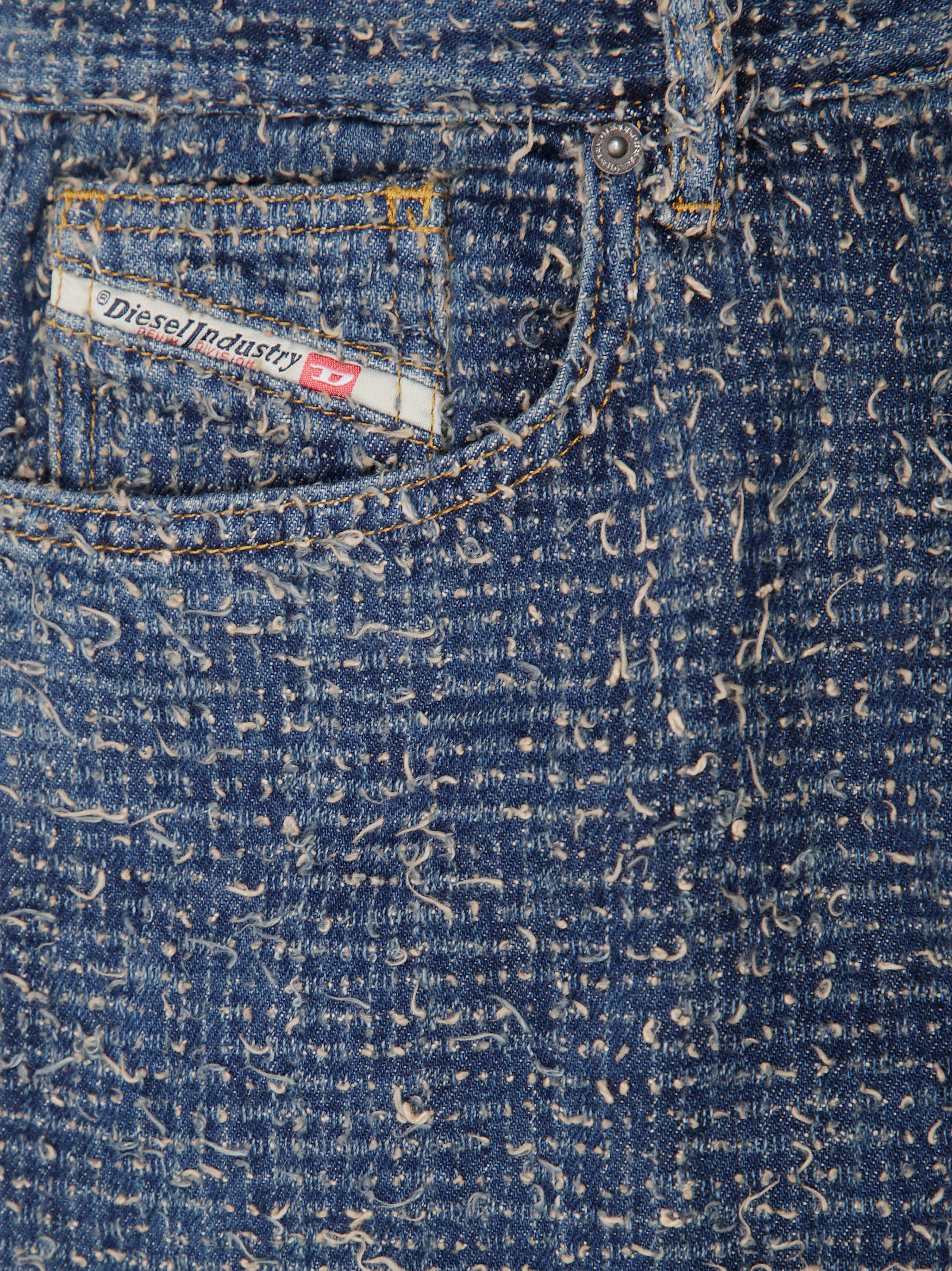 DIESEL Frayed Hem Wide Leg Jeans for Kids