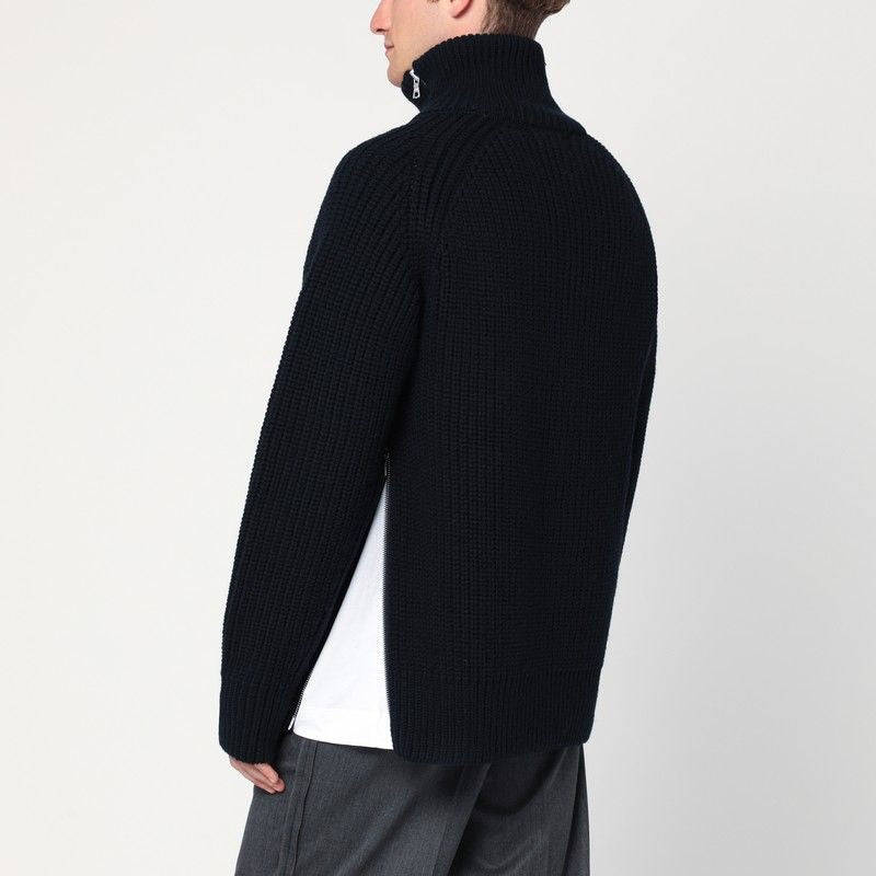 DRIES VAN NOTEN Men's Wool Zip-Up Cardigan