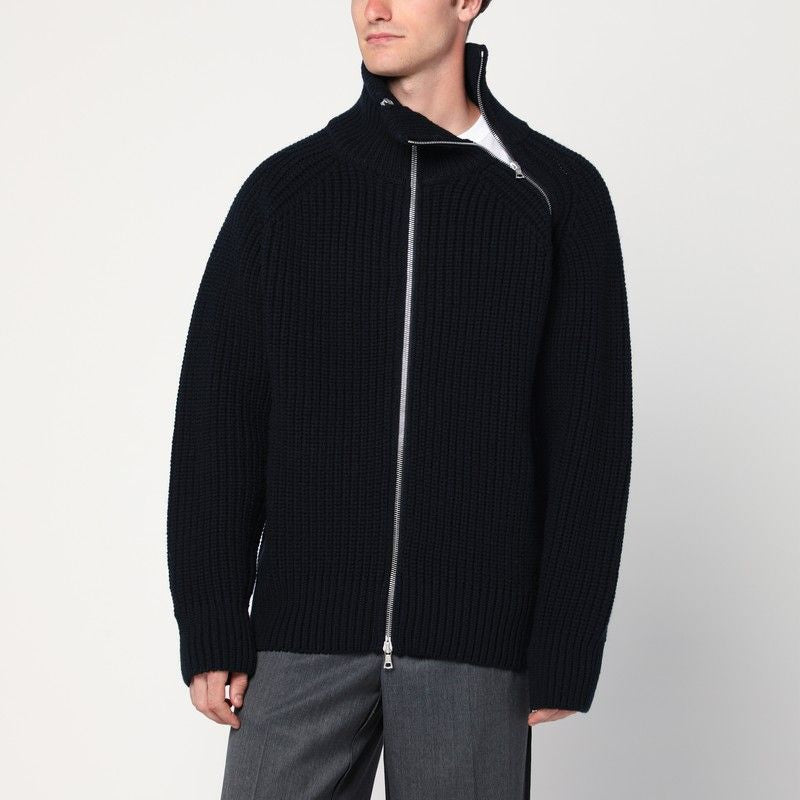 DRIES VAN NOTEN Men's Wool Zip-Up Cardigan