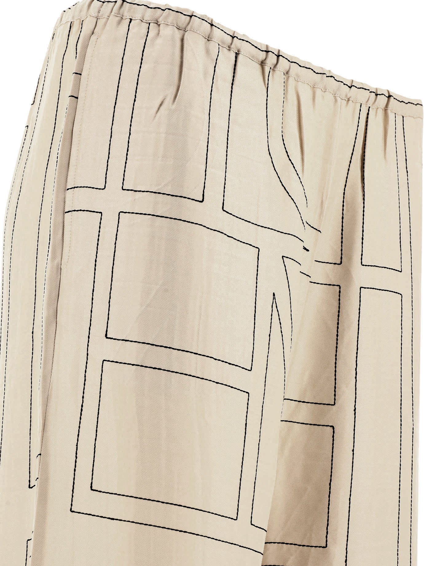 TOTEME Silk Monogram Pajama Bottoms
