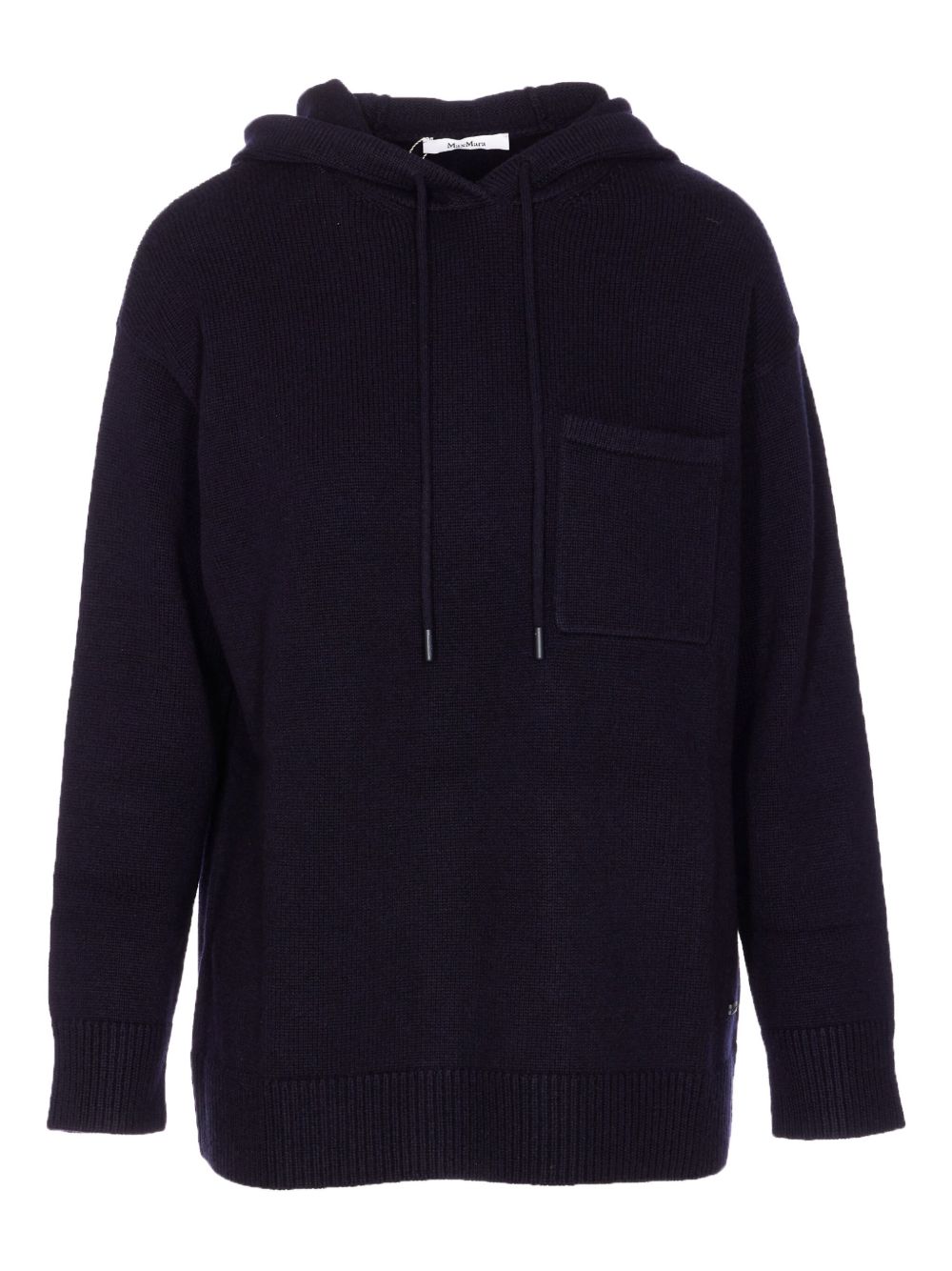 MAX MARA Cashmere Wool Hoodie with Chest Pocket for Women