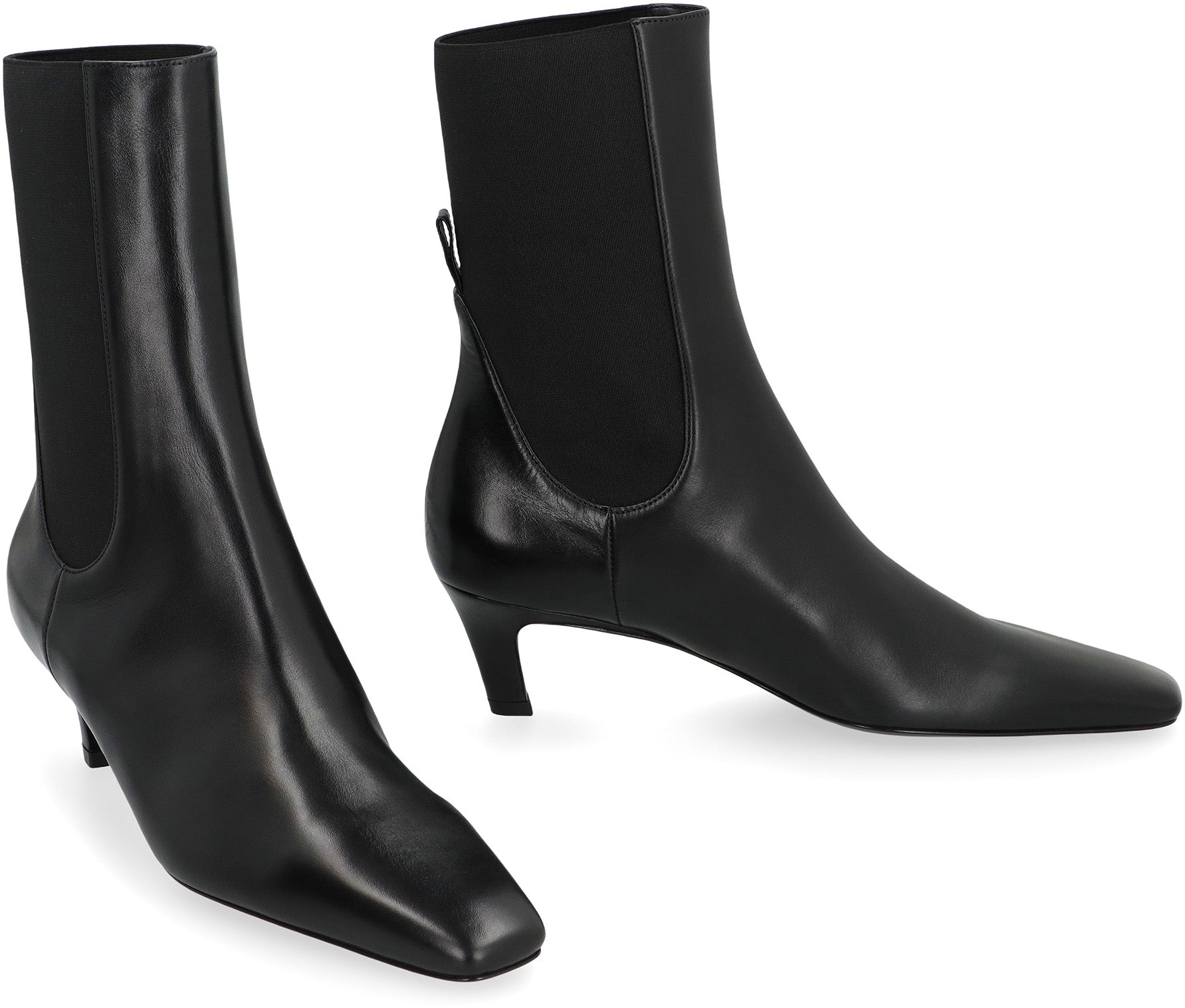 TOTEME Pointed Toe Leather Ankle Boots