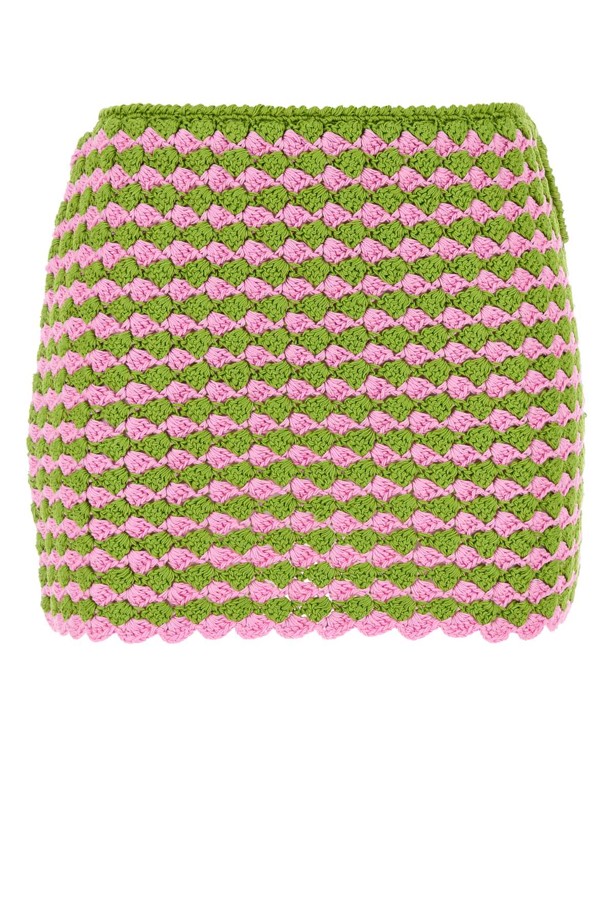 PRADA Chic Two-Tone Crochet Mini Skirt for Women
