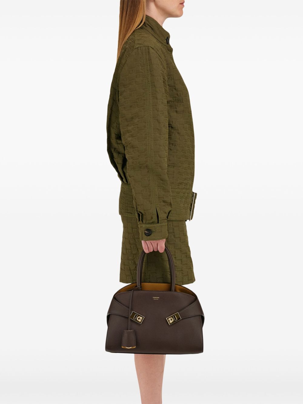 Ferragamo Mini Leather Tote Handbag