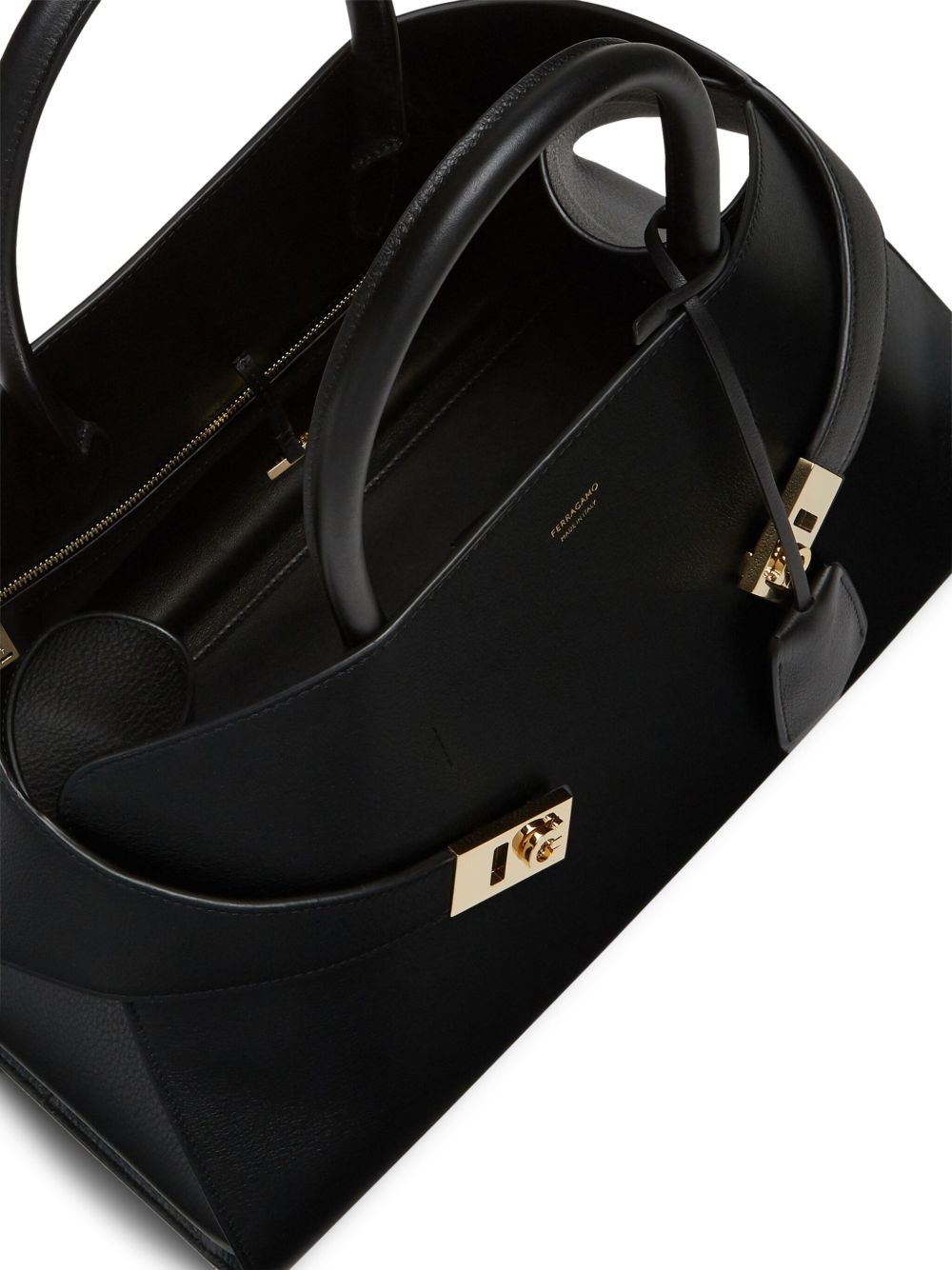 Ferragamo Medium Leather Tote Handbag