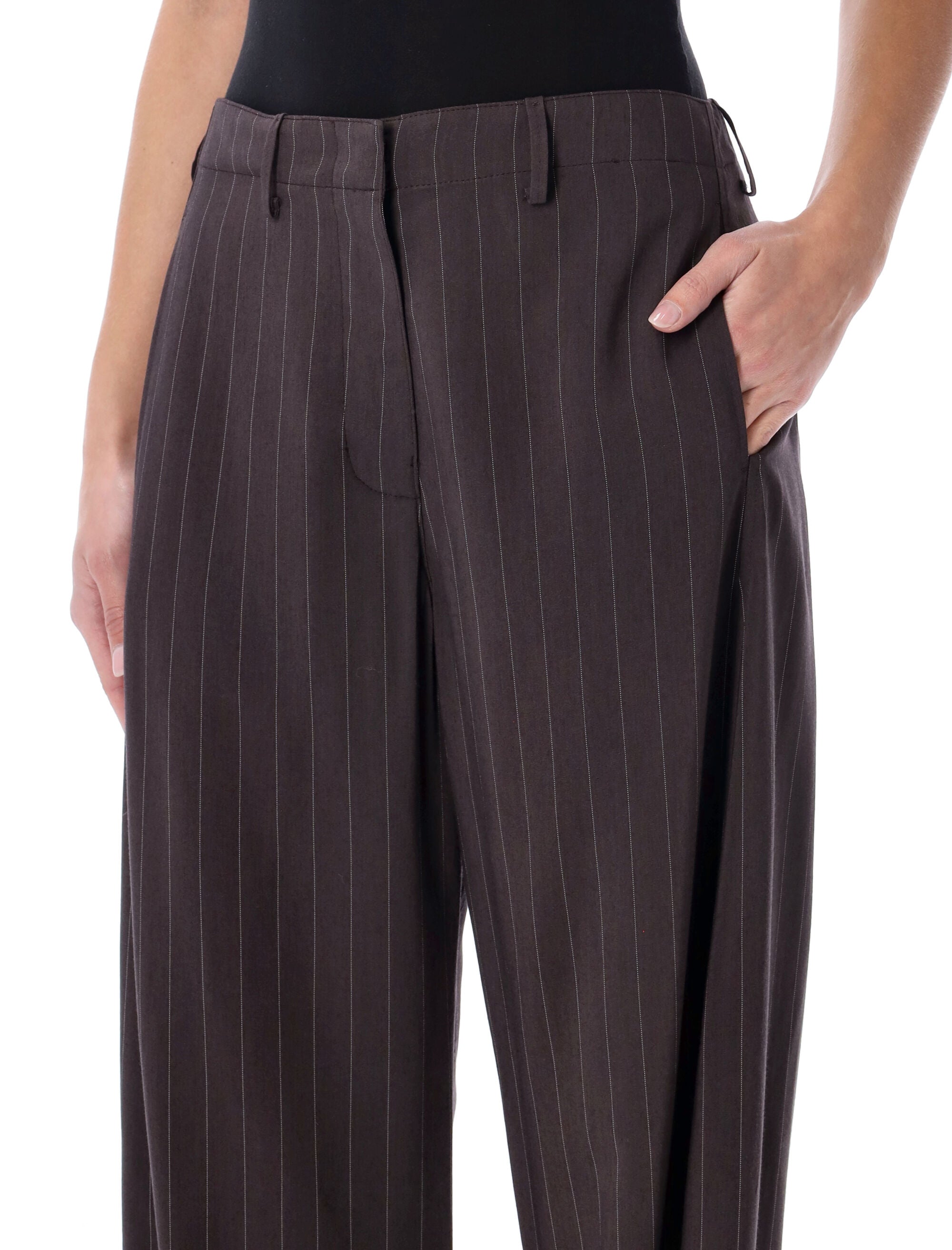 MAGDA BUTRYM Wide-Leg Pinstripe Trousers