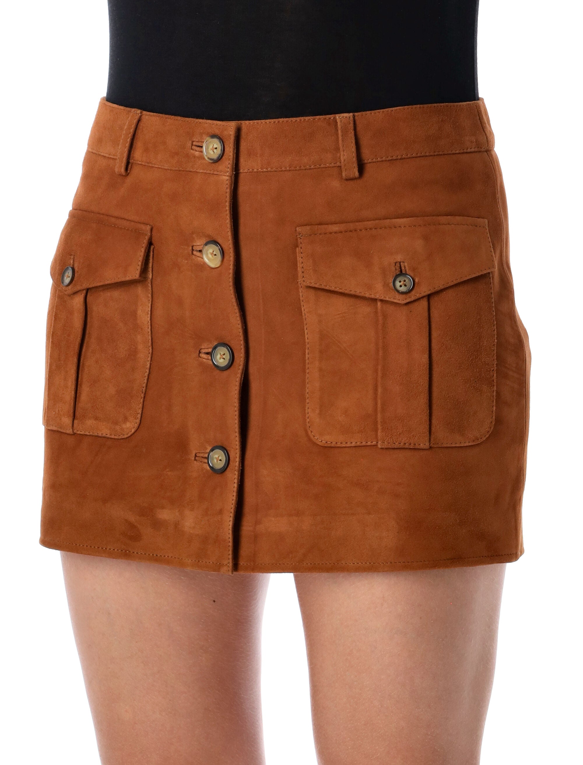 THE GARMENT Women's Mini Skirt with Decorative Buttons and Pockets