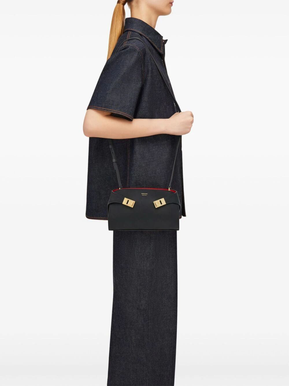 Ferragamo Mini Leather Pouch Handbag