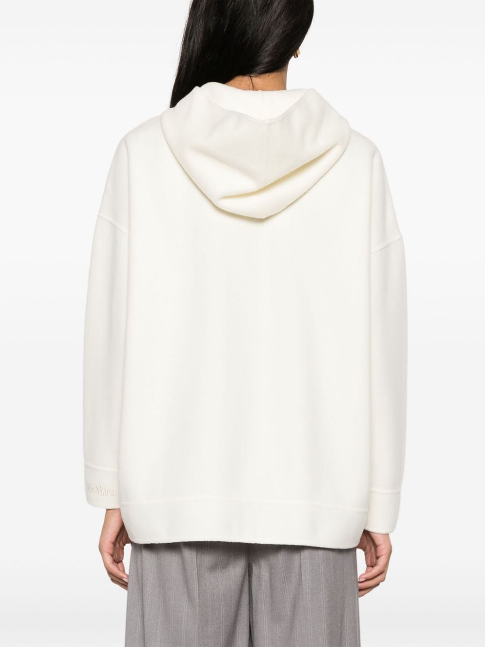MAX MARA Cashmere Wool Hoodie with Zip Fastening for Women
