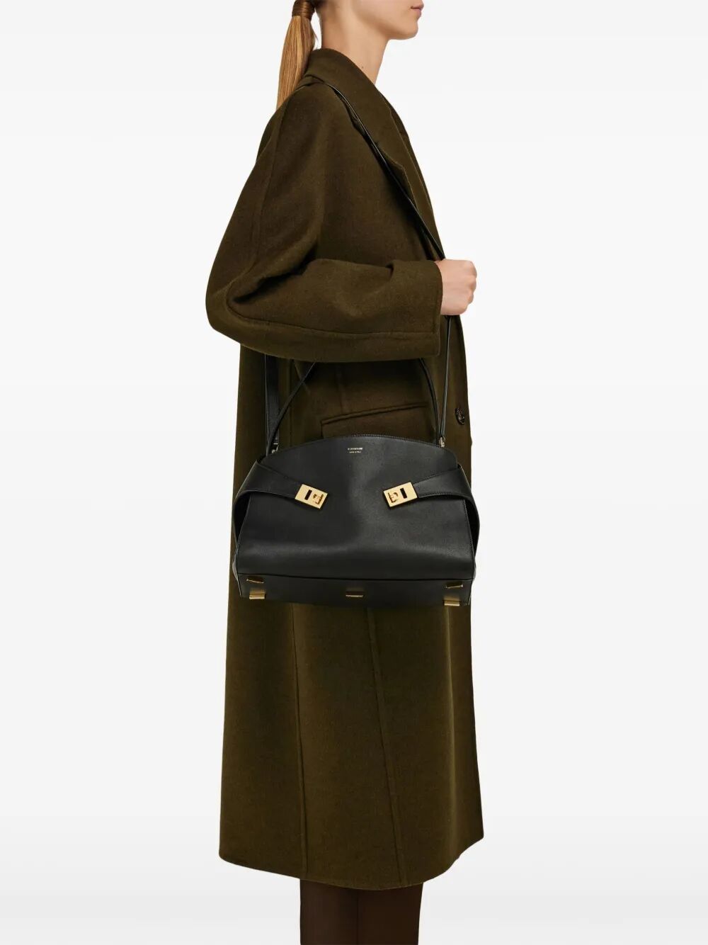 Ferragamo Soft Medium Bicolor Shoulder Handbag