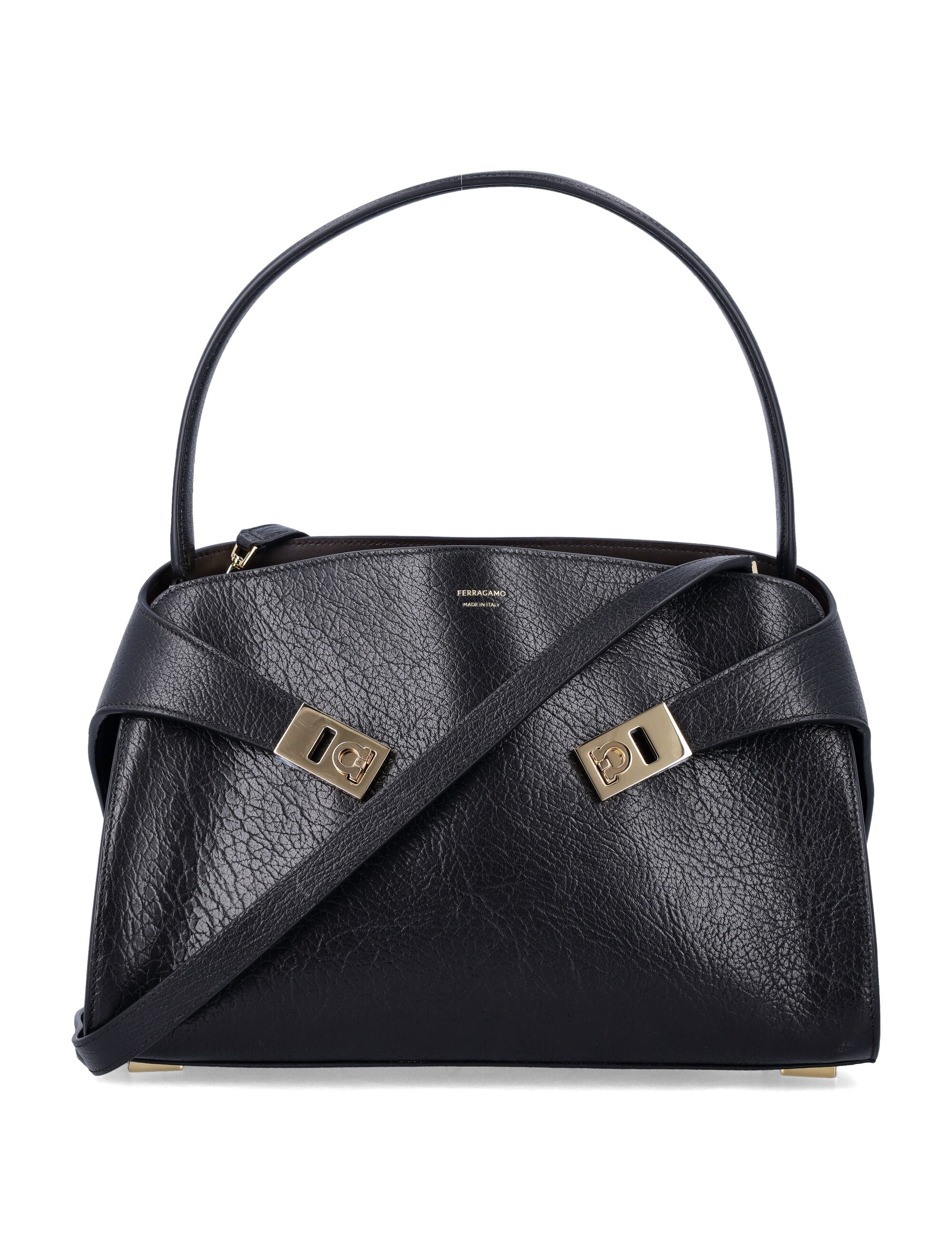 Ferragamo Modern Elegance Bicolor Shoulder Handbag - 22.5cm x 32.5cm x 14.5cm