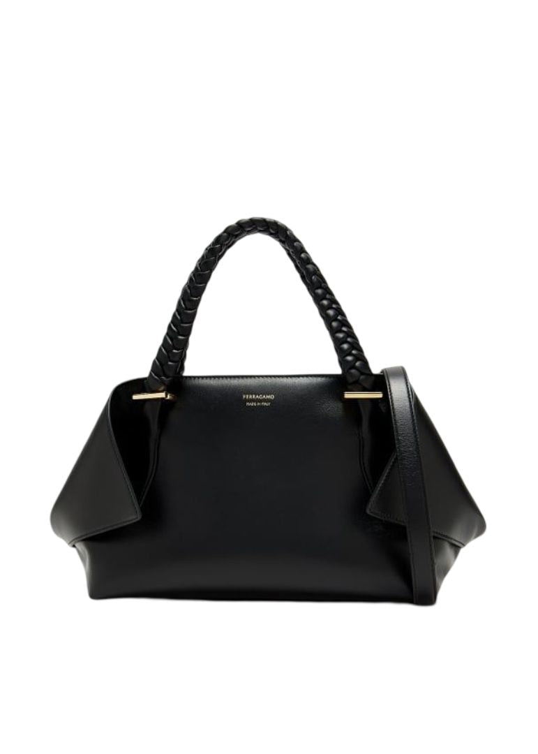 Ferragamo Braided Handle Shoulder Bag