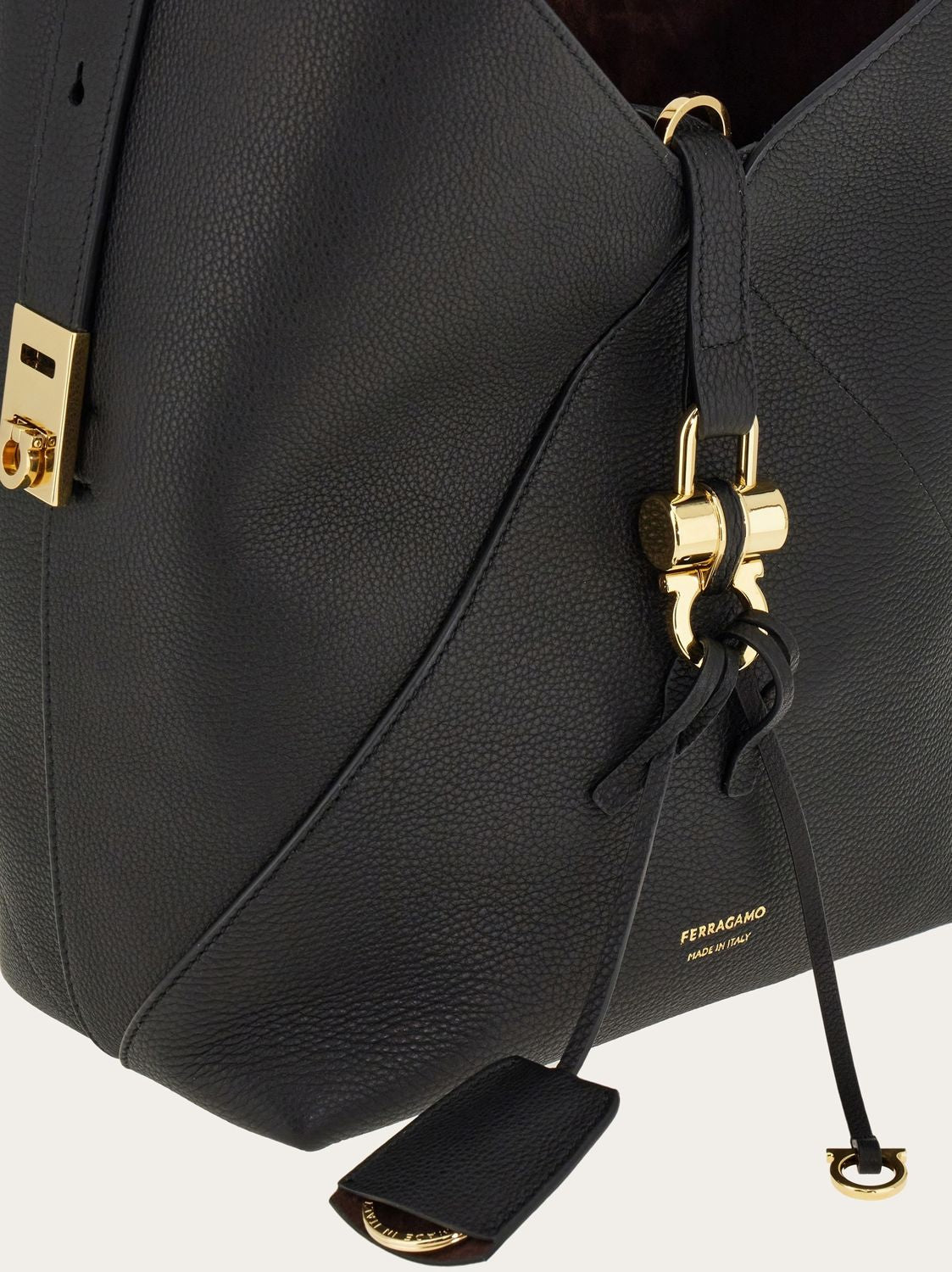 Ferragamo V-Shaped Hobo Handbag