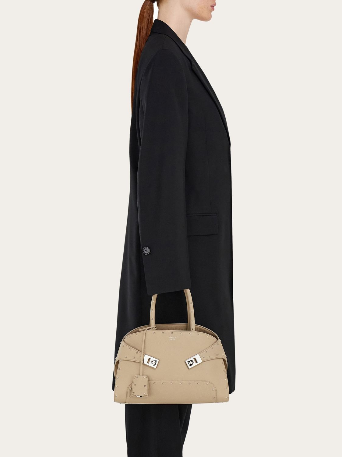 Ferragamo Mini Pouch Handbag with Studs