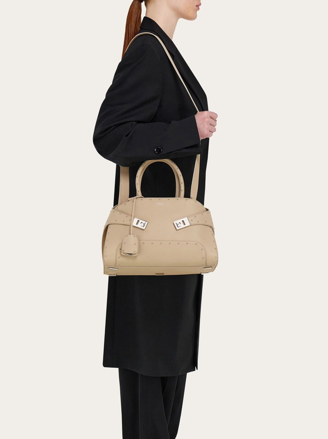 Ferragamo Mini Pouch Handbag with Studs