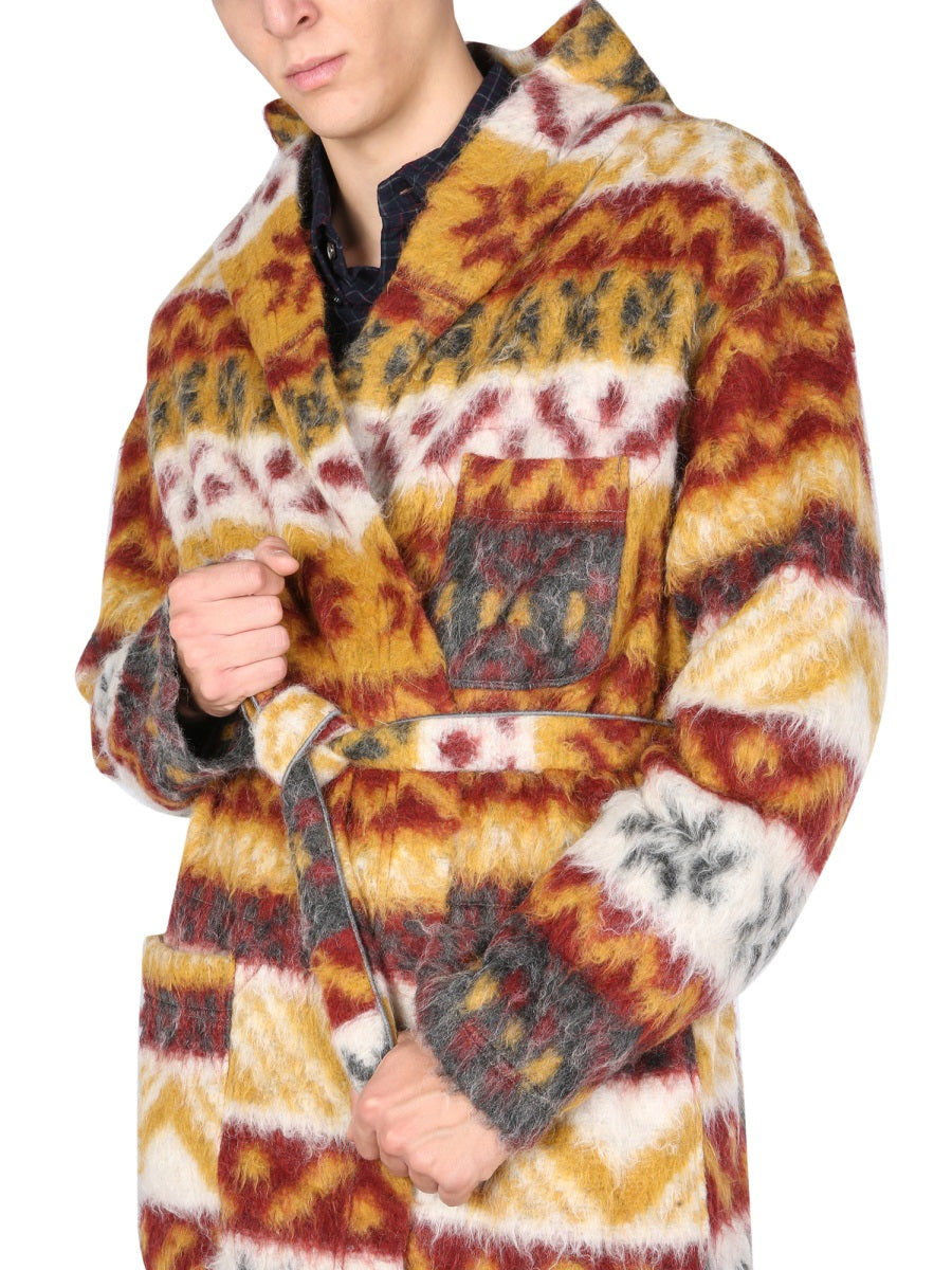 ENGINEERED GARMENTS Hooded Mohair Blend Sweater for Men - FW21 Collection