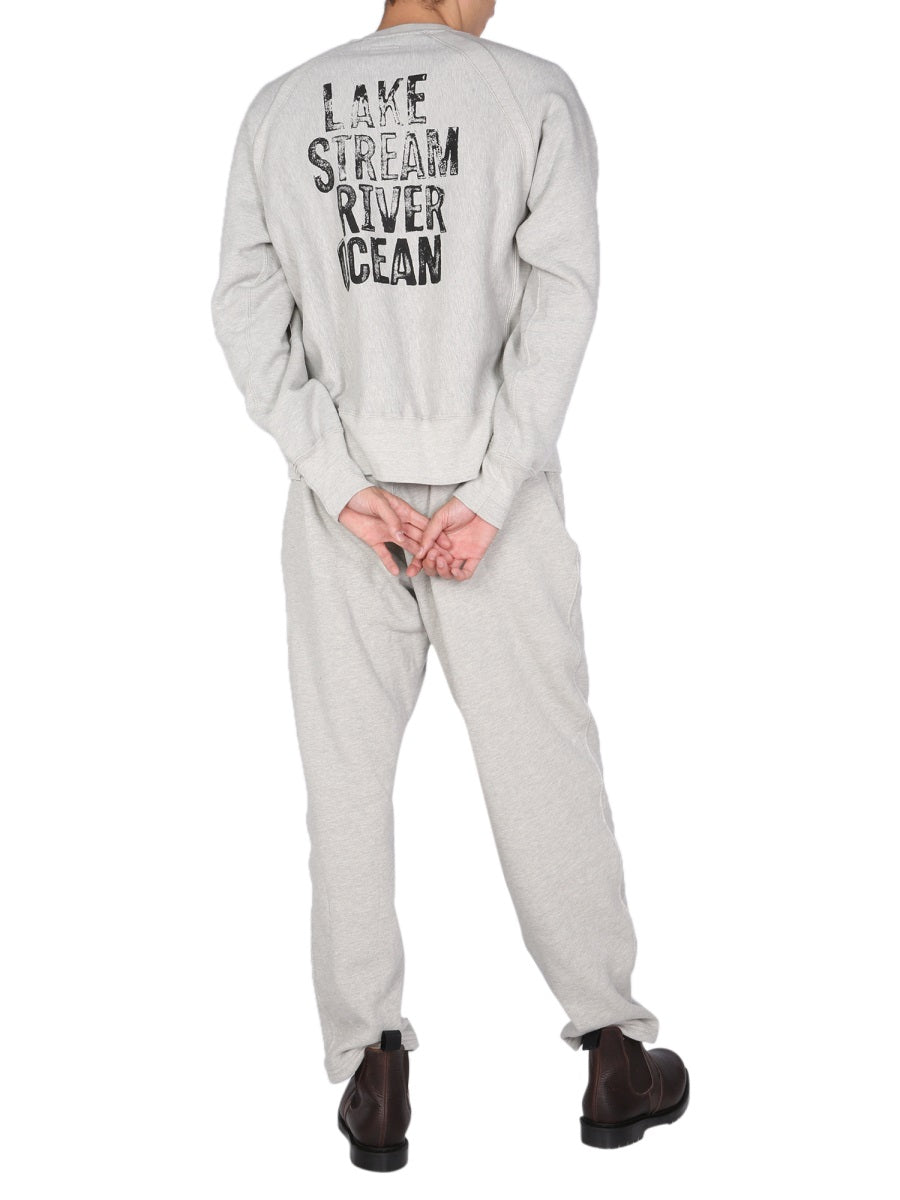 ENGINEERED GARMENTS Printed Crew Neck Sweatshirt