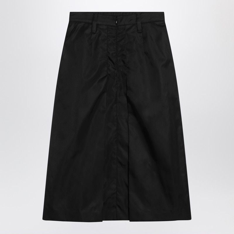 PRADA Flared Midi Skirt in Recycled Nylon