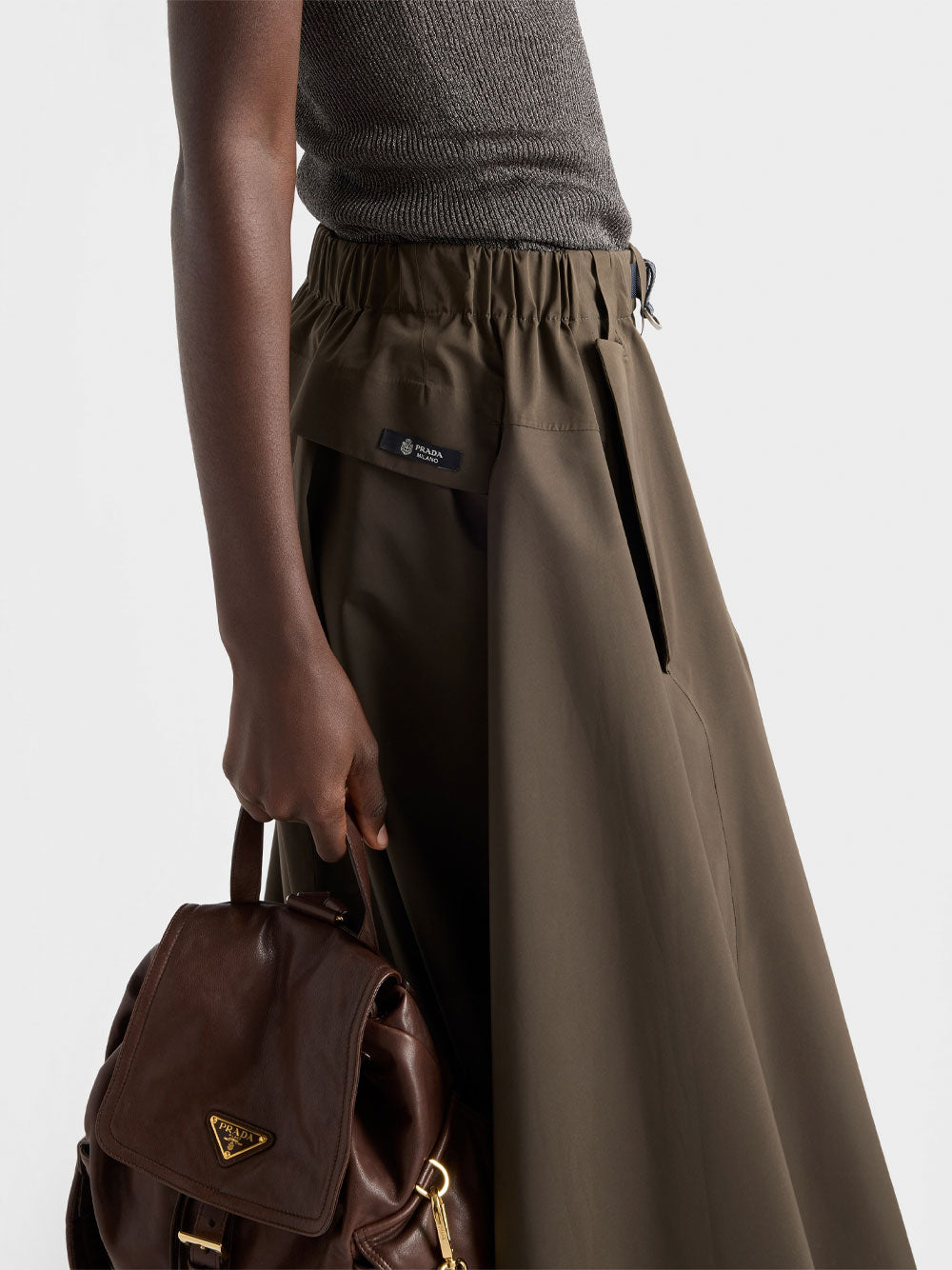 PRADA Technical Fabric Circle Skirt - Women's Mini