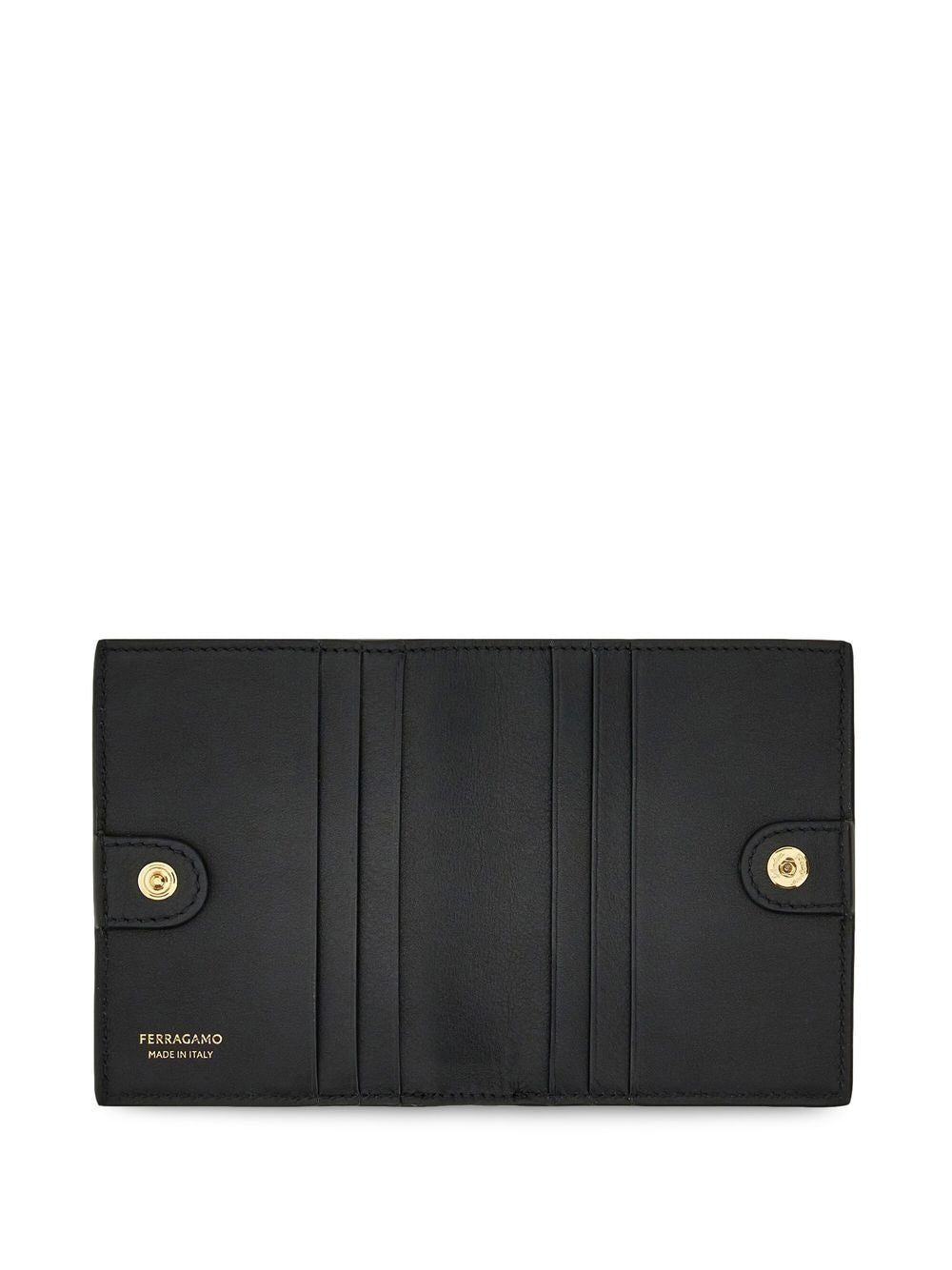 Ferragamo Mini Wallet with Gancini Hook Closure in Patent Leather